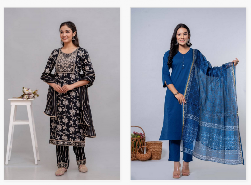 Stylee Girl 14 Rayon Embroidered Kurti Bottom With Dupatta Online Wholesale