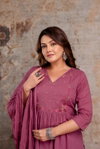 Naisha K 335 Cotton Embroidered Work Kurti With Pant Dupatta Suppliers In India
