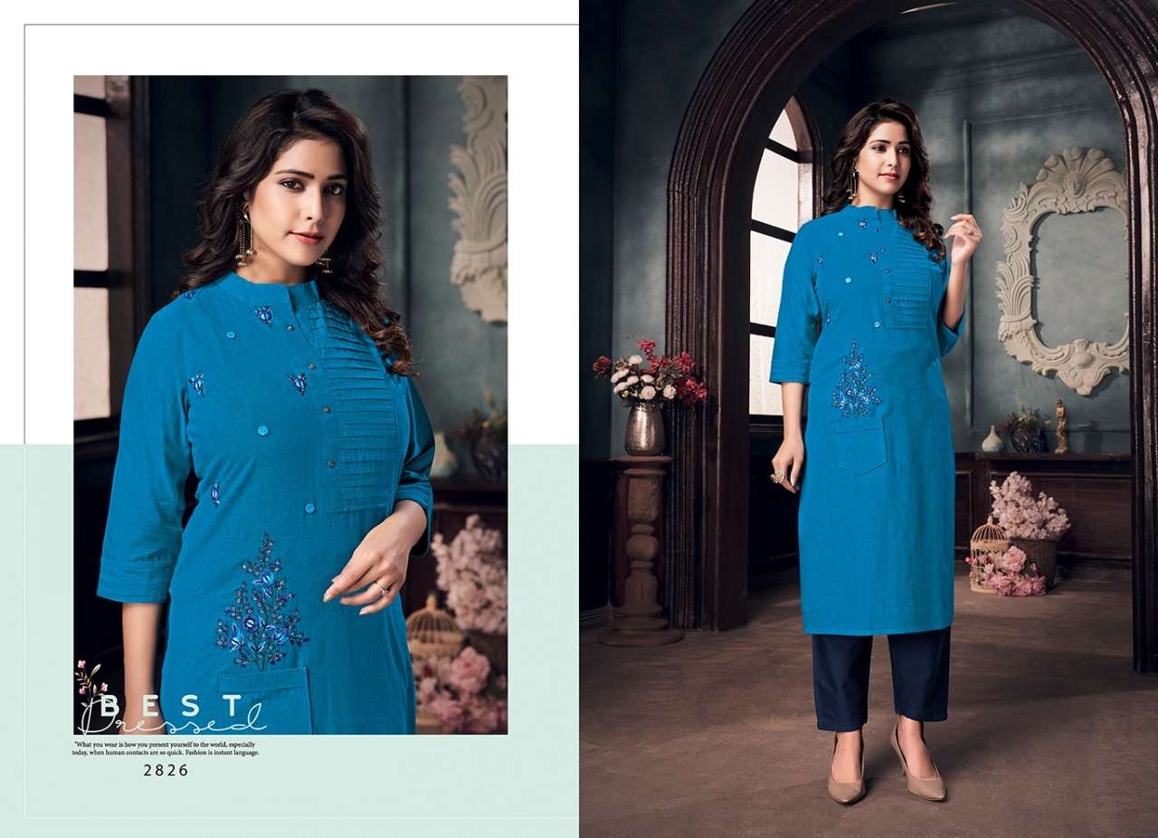 Rangoon Maria Latest Fancy festive Wear Designer Pure Cotton Kurti With Bottom Pant Collection
