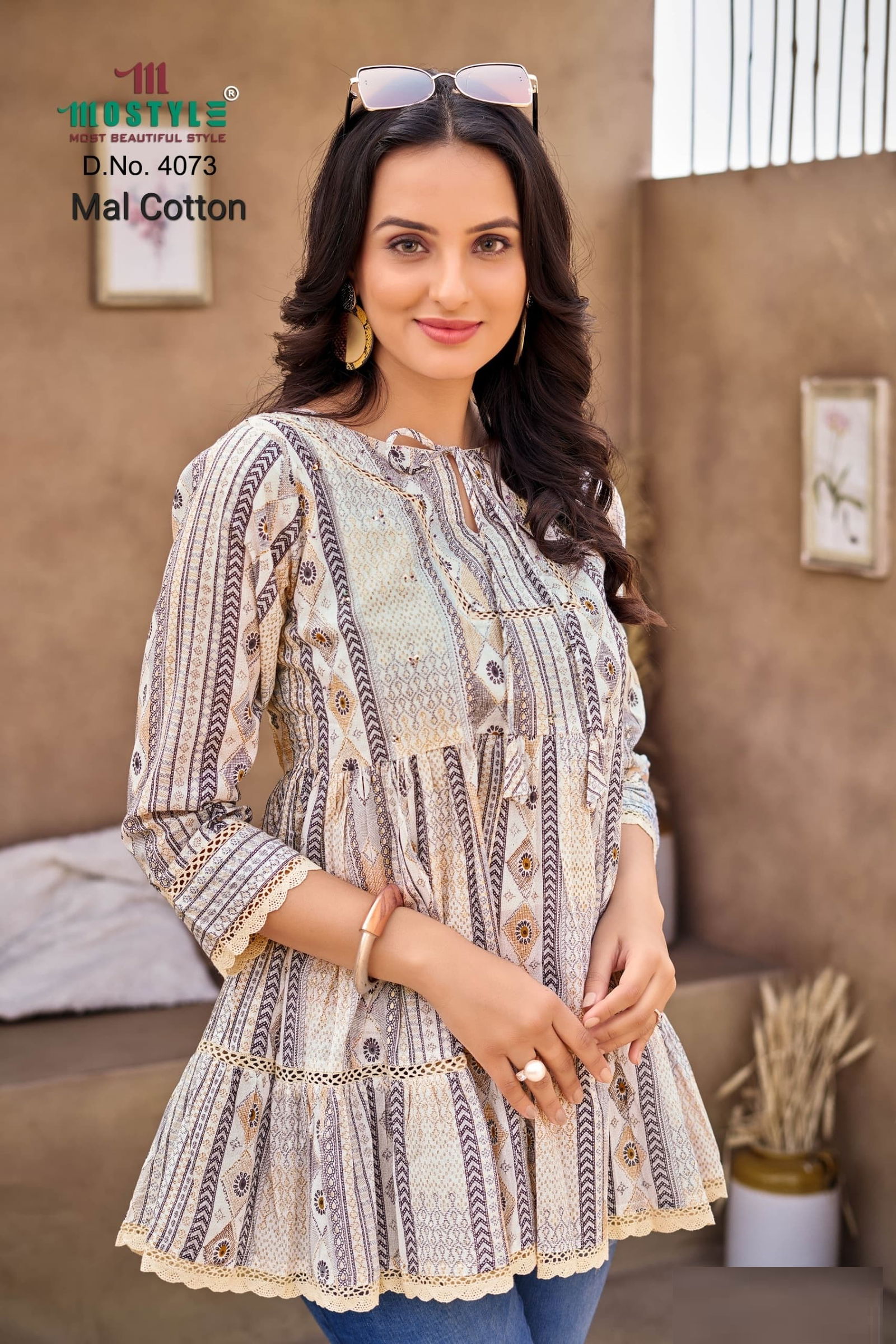 Mostyle 4073 Mal Cotton Western Ladies Top Wholesale Market In Surat
