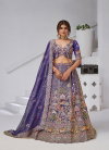 Purple Colour Organza Tissue Designer Bridal Lehenga With Blouse And Dupatta Bulk Orders In India Kf 2156