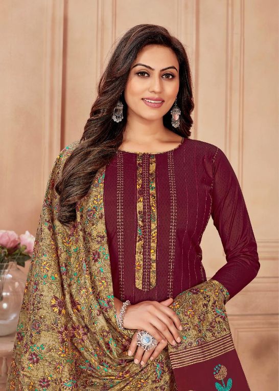 Balaji Niharika Casual Daily Wear Cotton Printed Latest Dress Material Collection