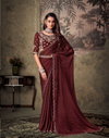 Gucci By Sanskar Chiffon Attractive Look Saree With Stitch Blouse Wholesale In India