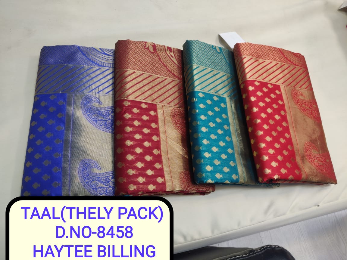 Haytee Taal 8458 New Exclusive Casual Wear Festival Wear Cotton Silk Saree Collection