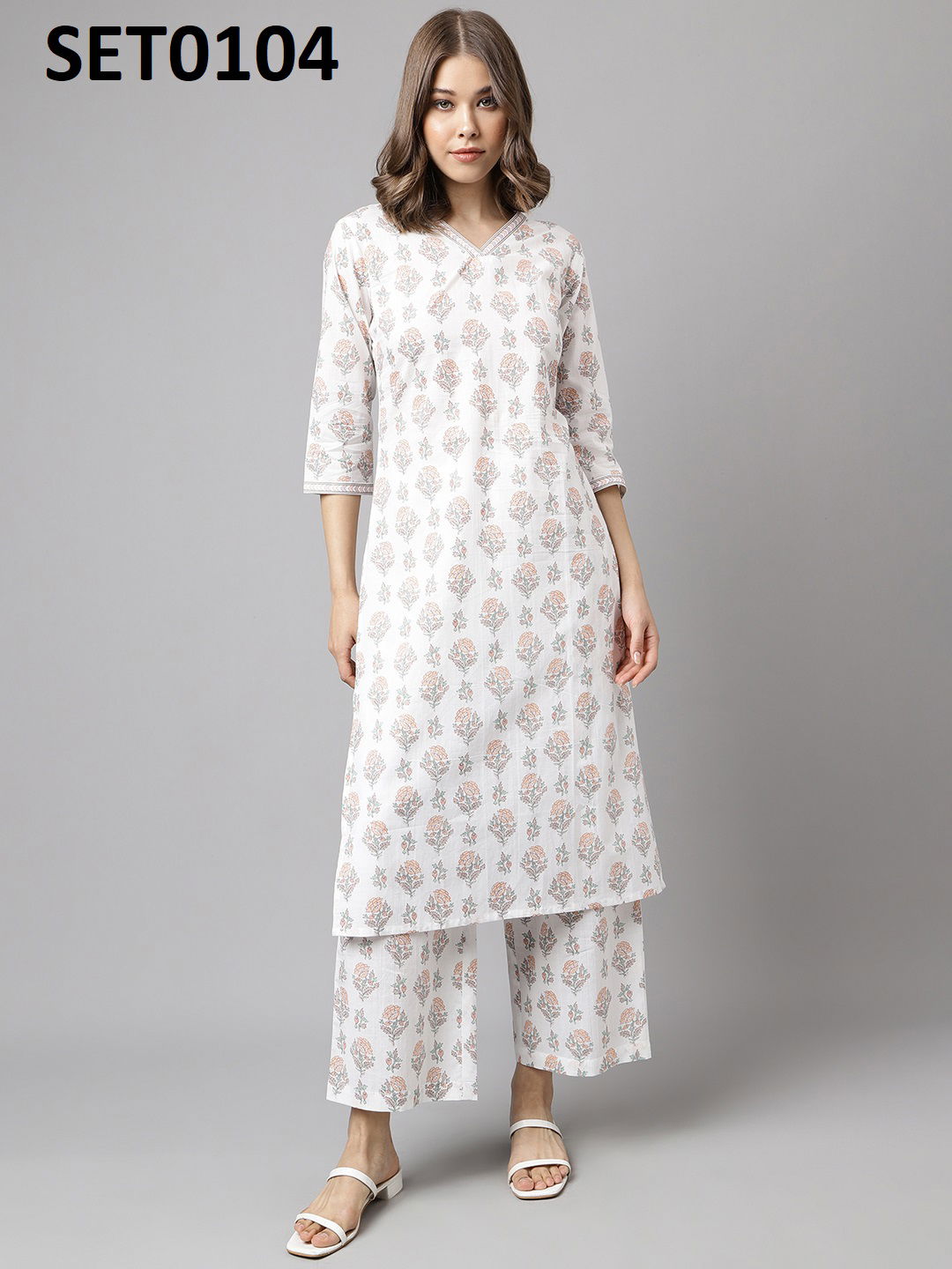 Fiorra SET0000 02 Printed Cotton Kurti With Palazzo Wholesale Market In Mumbai
