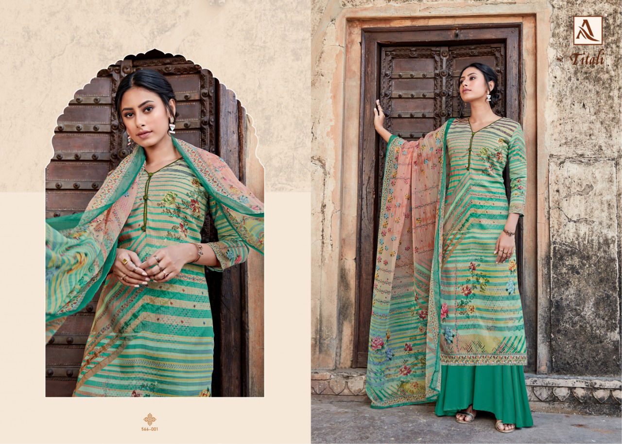 Alok Titali Ethinc Wear Designer Printed Jam Satin Salwar Kameez Collection

