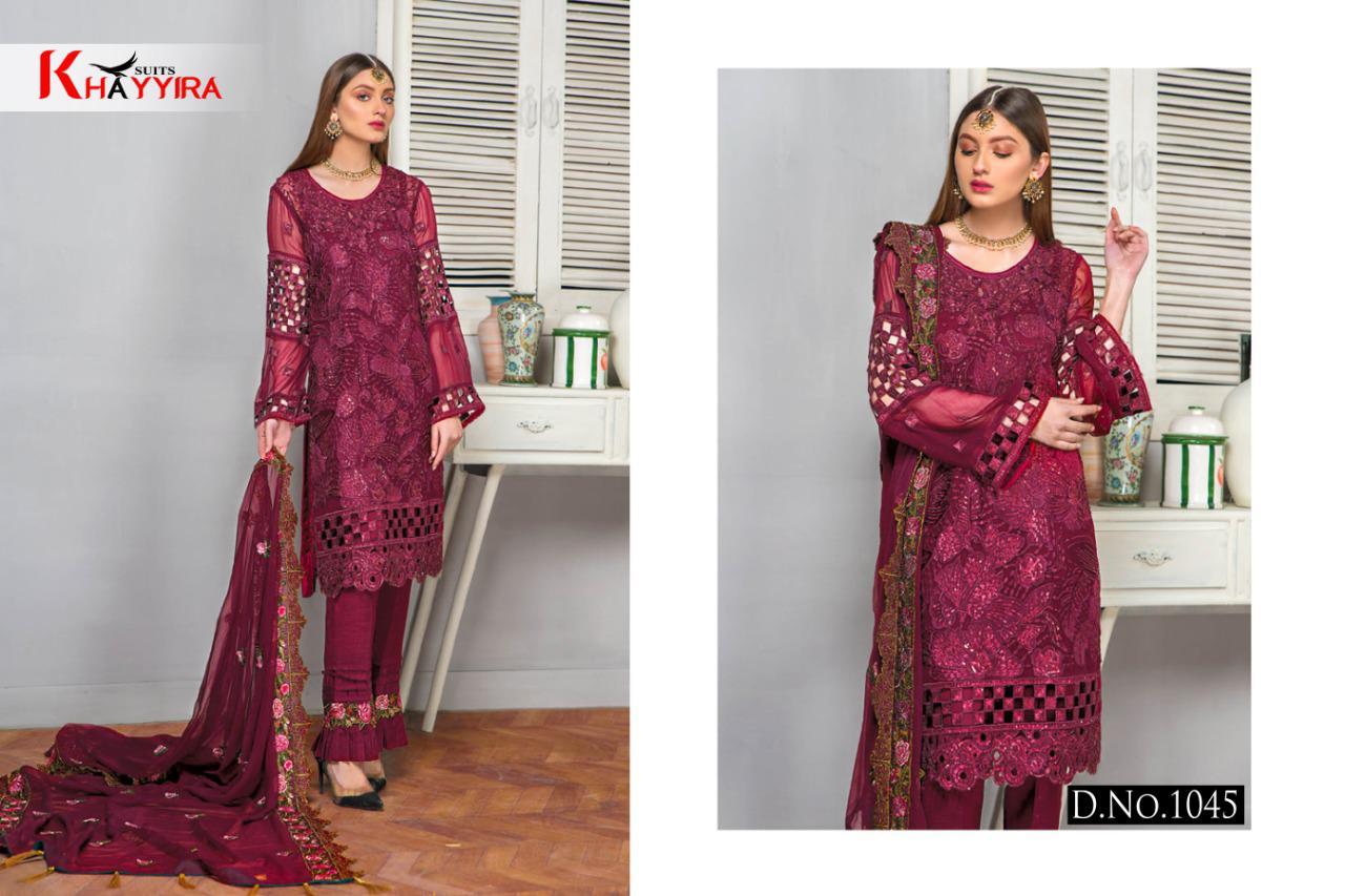Khaariya Maryams Gold Vol -06 Heavy Embroidered Georgette Pakistani Dress Collection