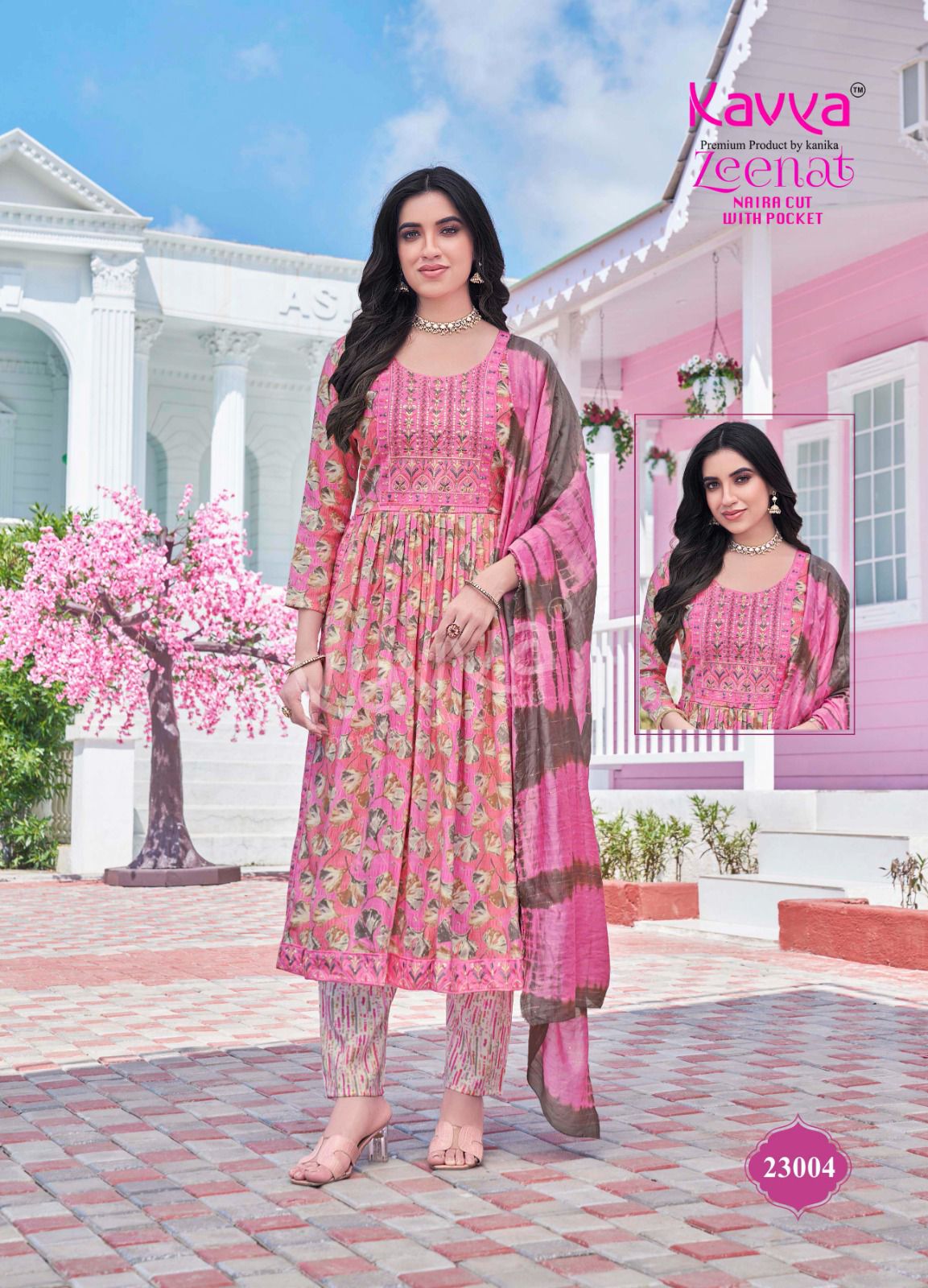Zeenat Vol 23 By Kavya Printed Kurti Bottom With Dupatta Wholesale Manufacturer