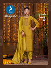 Maayra 2 By Kaya Straight Cut Roman Silk Kurti With Bottom Dupatta Wholesale Online