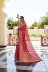 Afs Vritika Pure Georgette Banarasi Zari Leheriya Saree