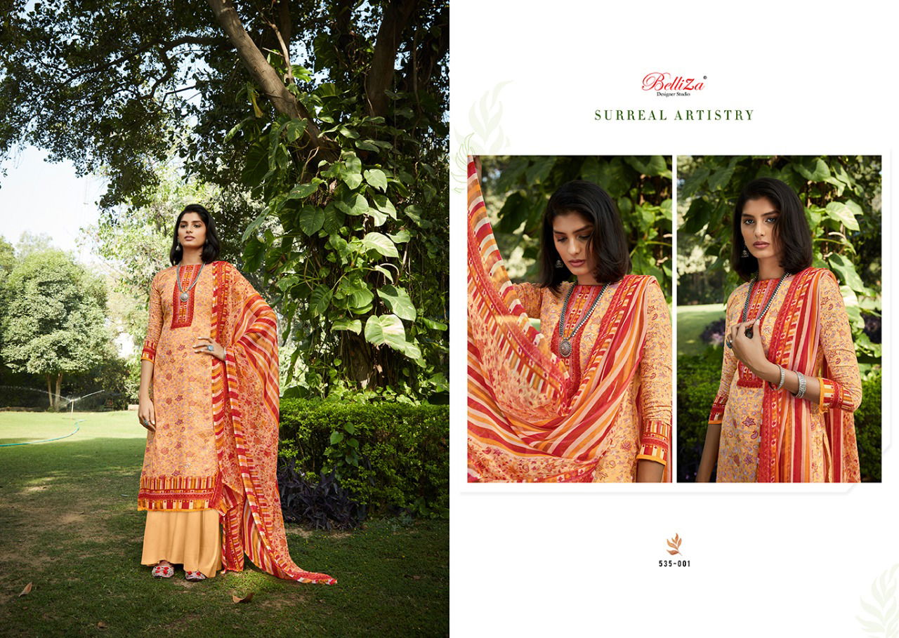Belliza Swara 2 Designer Ethnic Wear Pure Original Heavy Jam Cotton Digital Print Dress Material Collection
