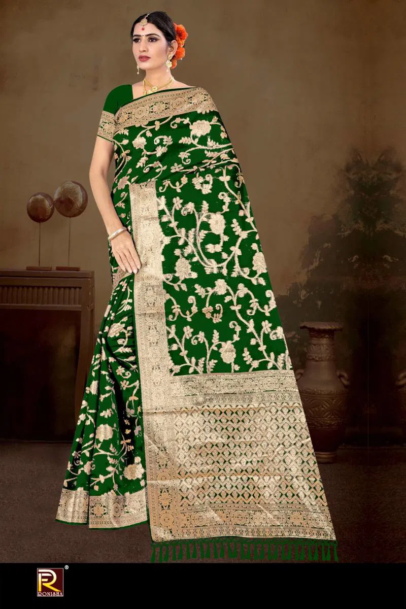 Ronisha 107 Festive Wear Banarasi Silk Saree Wholesale Clothing Suppliers In India