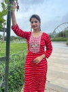 Nsf Fashion Leheriya Rayon Leheriya Printed Fancy Kurtis Wholesale Clothing Distributors In India