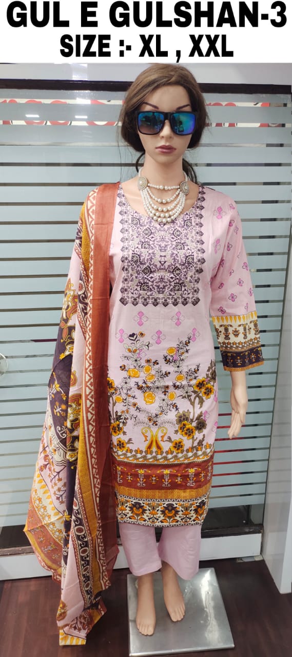 Gul E Gulshan 3Latest Fancy Designer Casual Wear Lawn Cotton Printed Readymade Suit Collection
