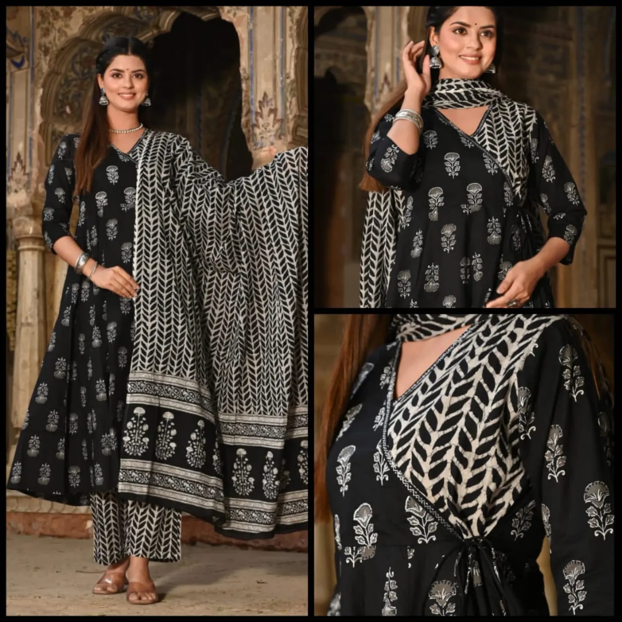 Keshav Soft Cotton Printed Anarkali Kurti With Bottom Dupatta Wholesale Clothing Suppliers In India