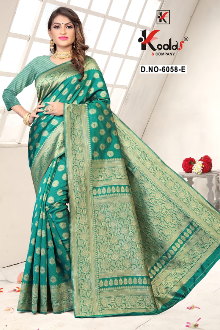 skoda-6058 latest Fancy Designer  Festive Wear Pure Silk Saree Collection