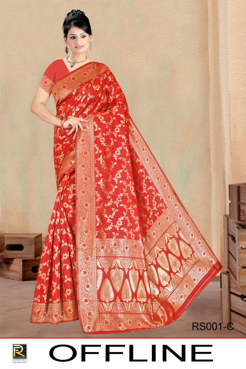 Ronisha Offline Latest Fancy Designer Silk Fancy Casual Wear Silk Saree Collection
