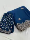 Aab Star Georgette Stylish Embroidered Georgette Saree Online Wholesale