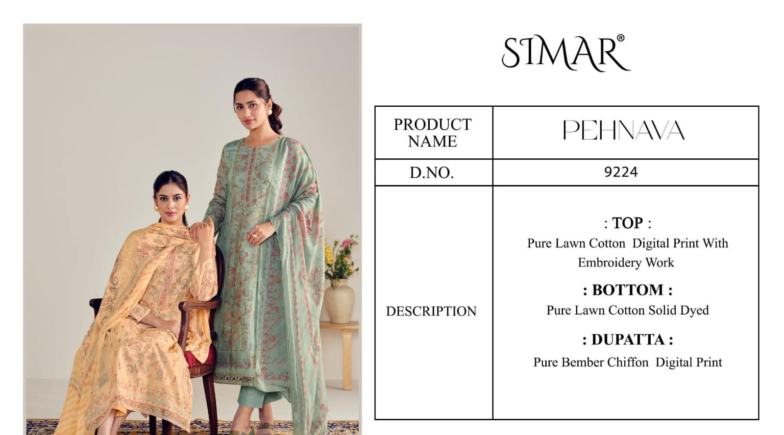 Pehnava By Glossy Modal Lawn Cotton Printed Dress Material Exporters In India
