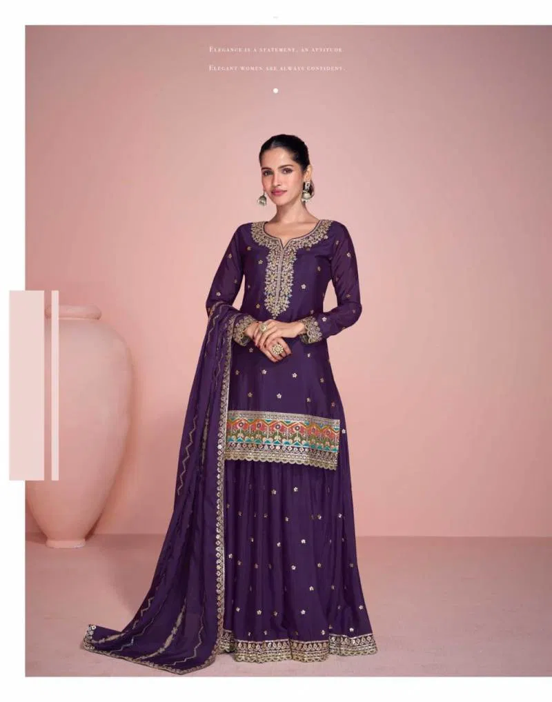 Zoha By Sayuri Chinon Silk Designer Salwar Kameez Wholesale Market In Surat
