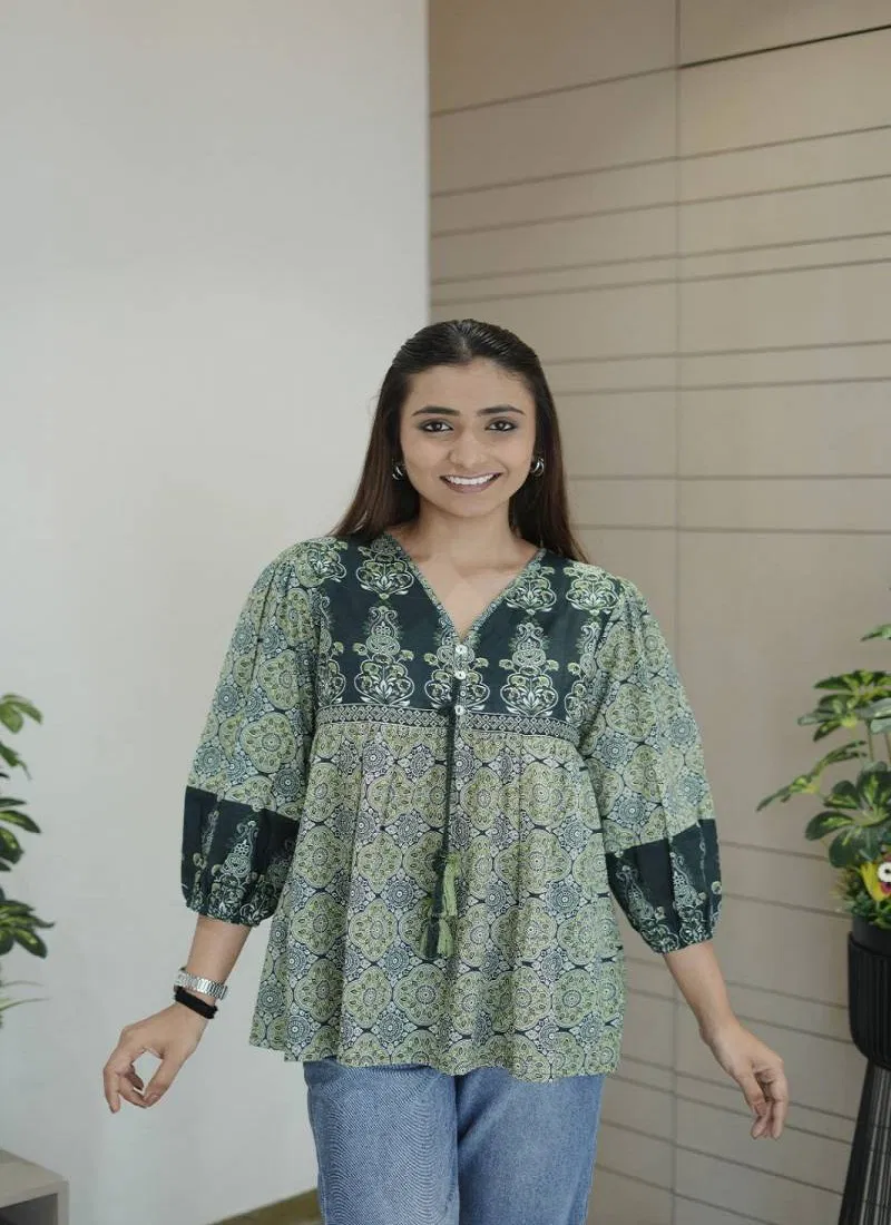 Tanyaa P 278 Casual Wear Stylish Wholesale Cotton Tunic Ladies Top In India