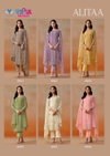 Alitaa By Vipul Crinkle Chiffon Embroidery Designer Salwar Suits Exporters In India