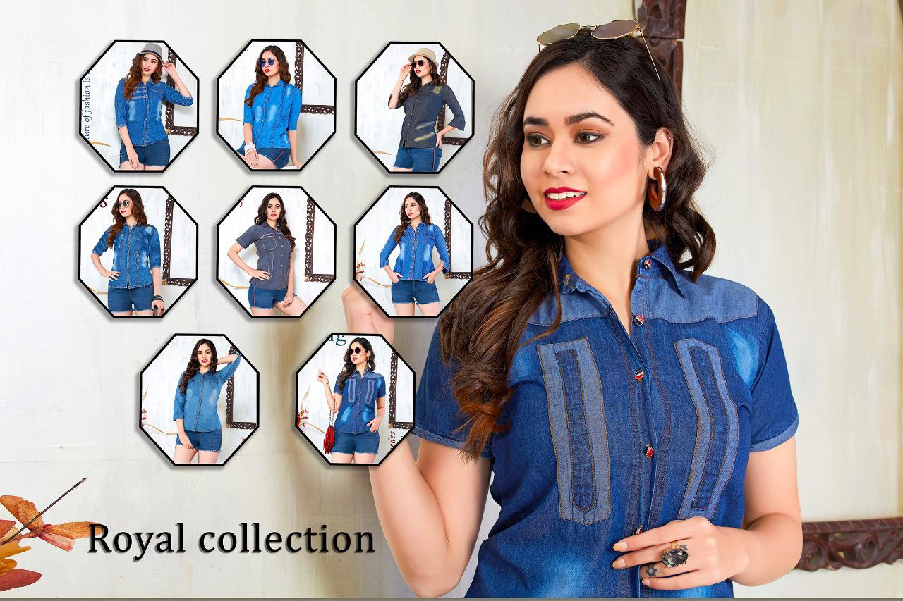 Trendy Fabulous Latest Stylish Party Wear Denim Ladies Shirt Collection
