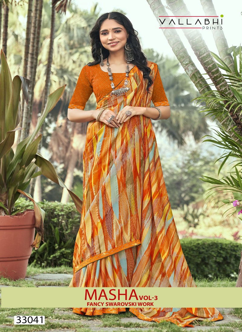 Masha Vol 3 By Vallabhi Moss Printed Daily Wear Surat Saree Wholesale Market