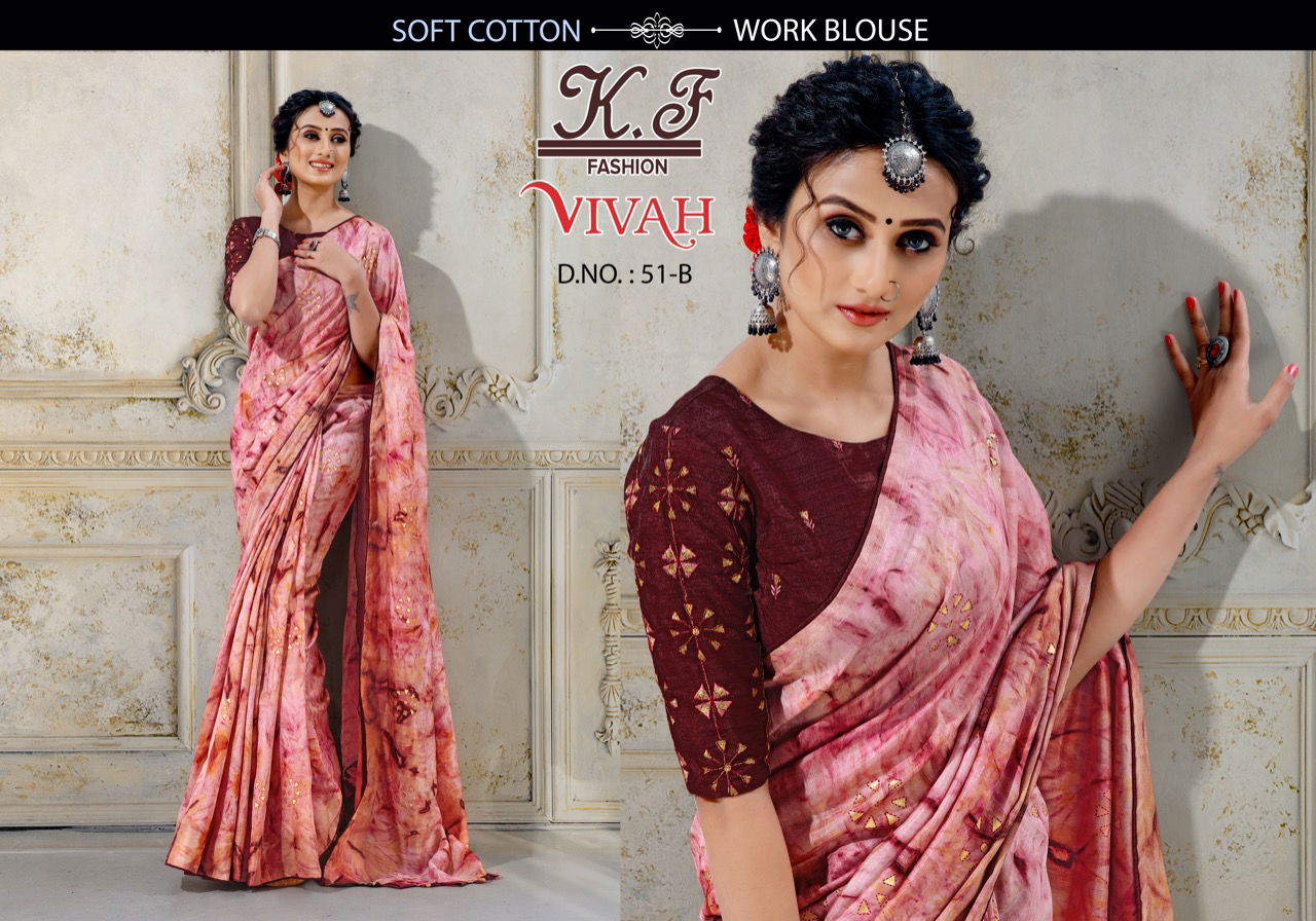 Vivah 51 By Kf Fashion Soft Cotton Designer Saree Catalog