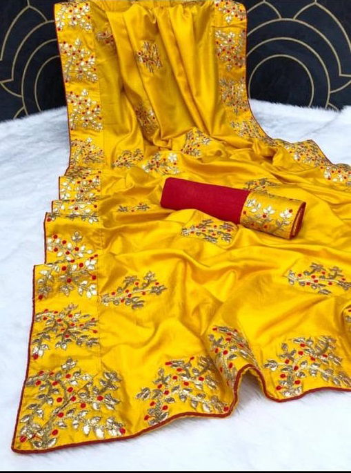 Mahek 19 Fancy Embroidery Worked Latest Designer Wedding Wear  vichitra silk Saree Collection