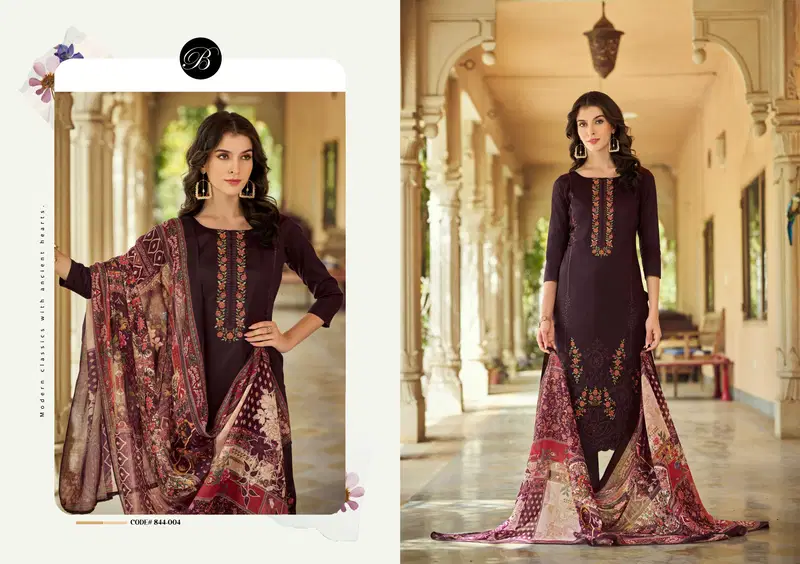 Zarqash Vol 5 By Belliza Jam Embroidery Wholesale Dress Material In India