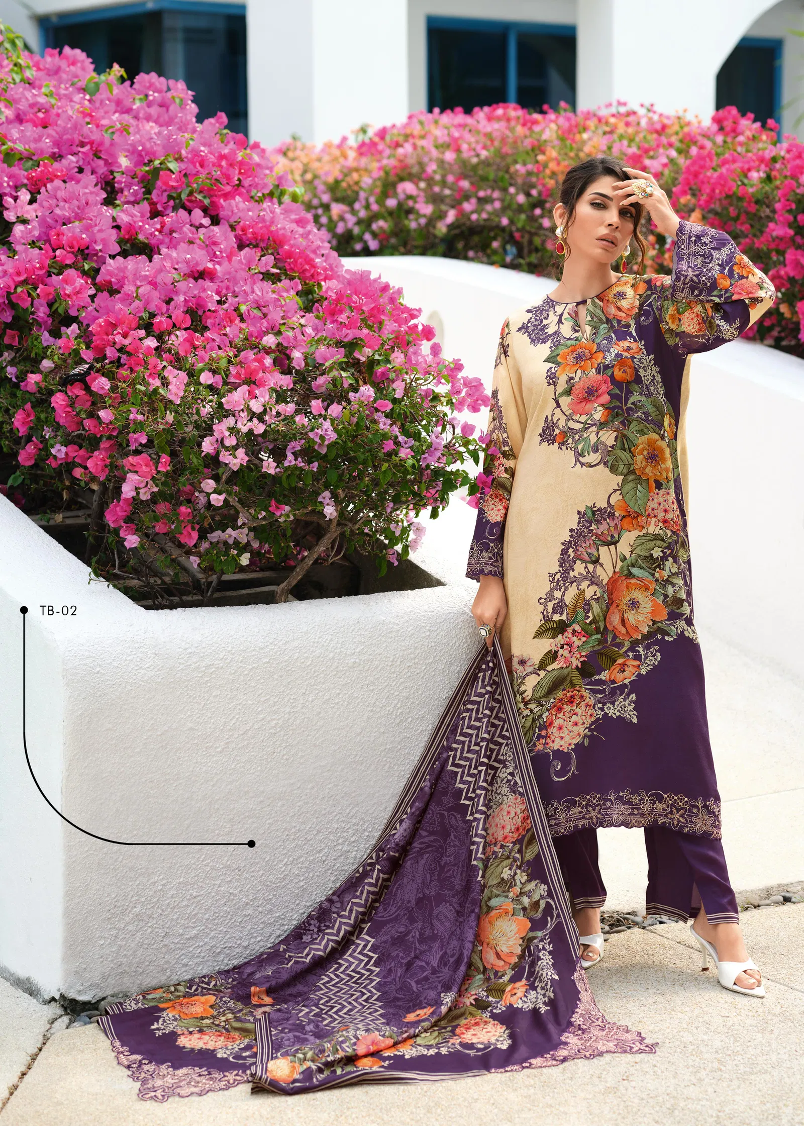 Tabeer By Varsha Viscose Muslin Printed Salwar Suits Exporters In India