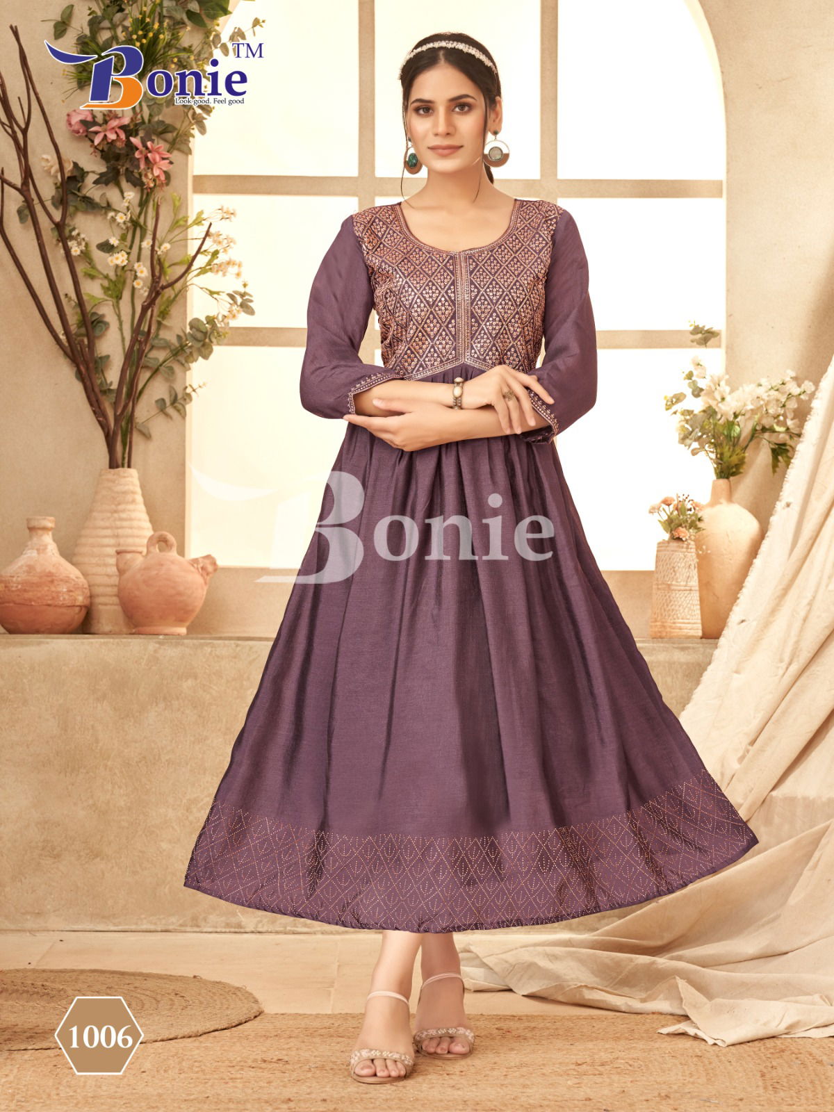 Jivika By Bonie Designer Vichitra Fancy Kurti Suppliers In India