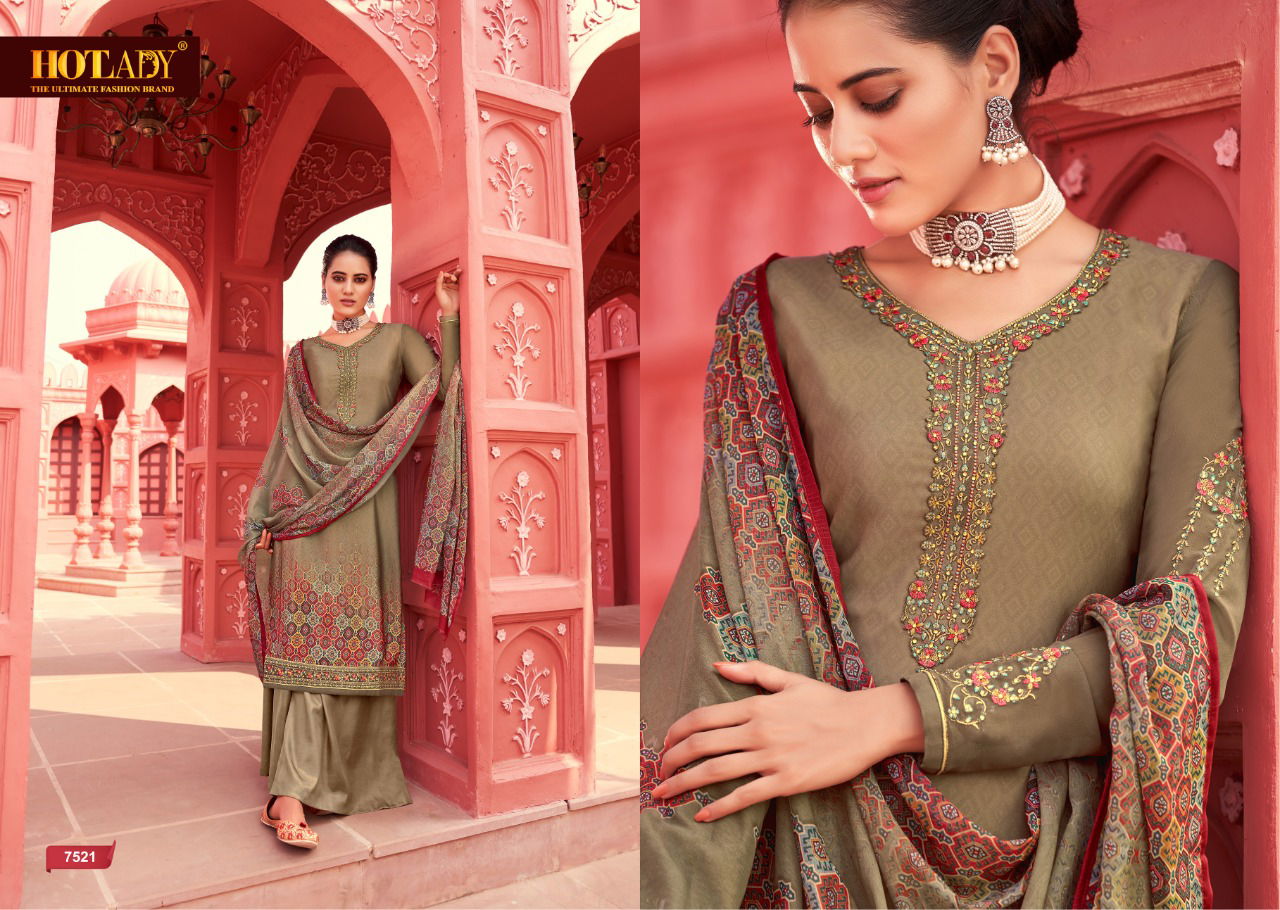 Hotlady Kasturi 7521 Series Fancy Festive Wear Digital Printed Salwar Kameez Collection