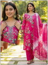 Naisha K 724 Vertican Discharge Print Kurti With Bottom Dupatta Wholesale Online