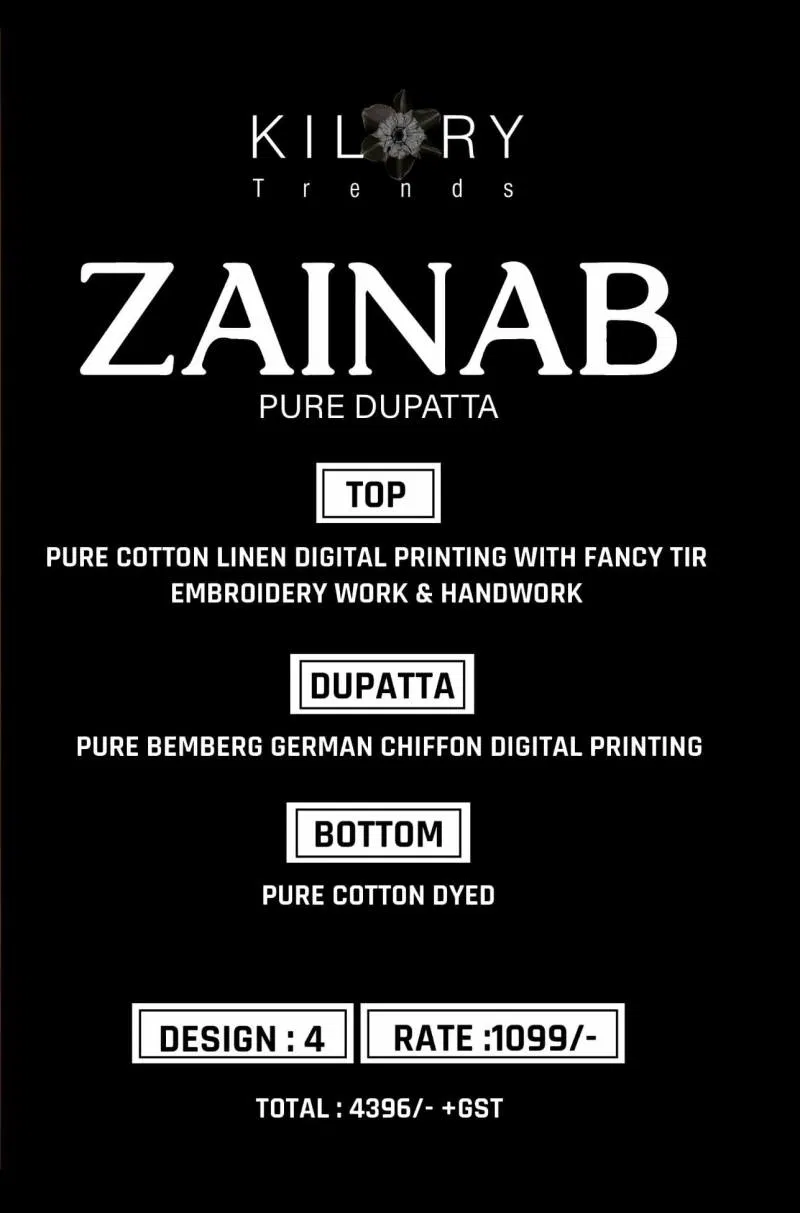 Zainab 1671 Series By Kilory Cotton Linen Printed Online Salwar Kameez Wholesale