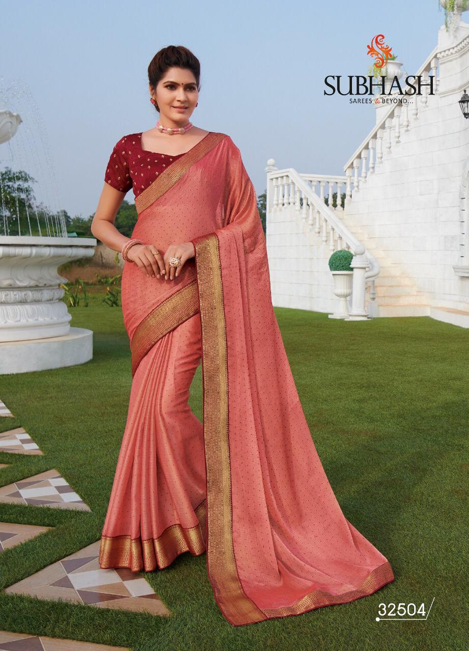 Subhash Sparsh -4 Latest Casual Wear Festive Wear Designer Chiffon Silk Saree Collection 