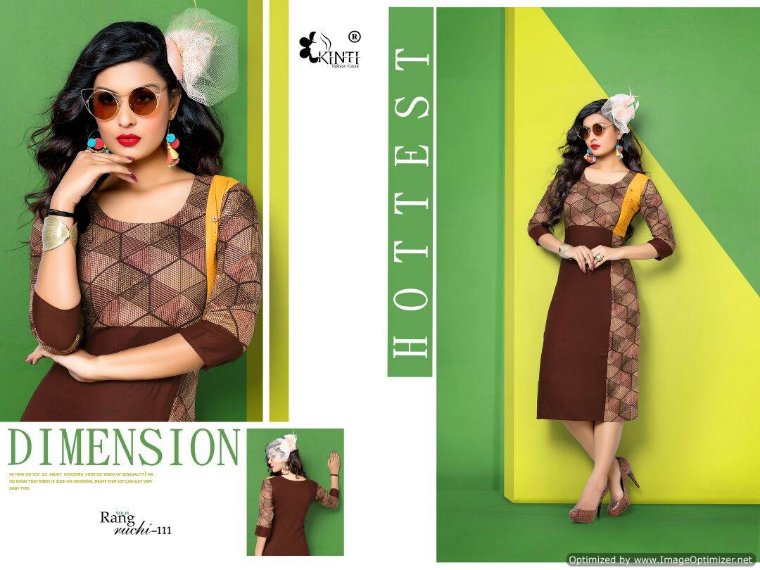 Kinti-Rang Ruchi Fancy Regular wear Pure Rayon printed Kurtis Collection

