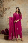 Naisha K 320 Cotton Silly Embroidery Kurti With Pant Dupatta Wholesale Online