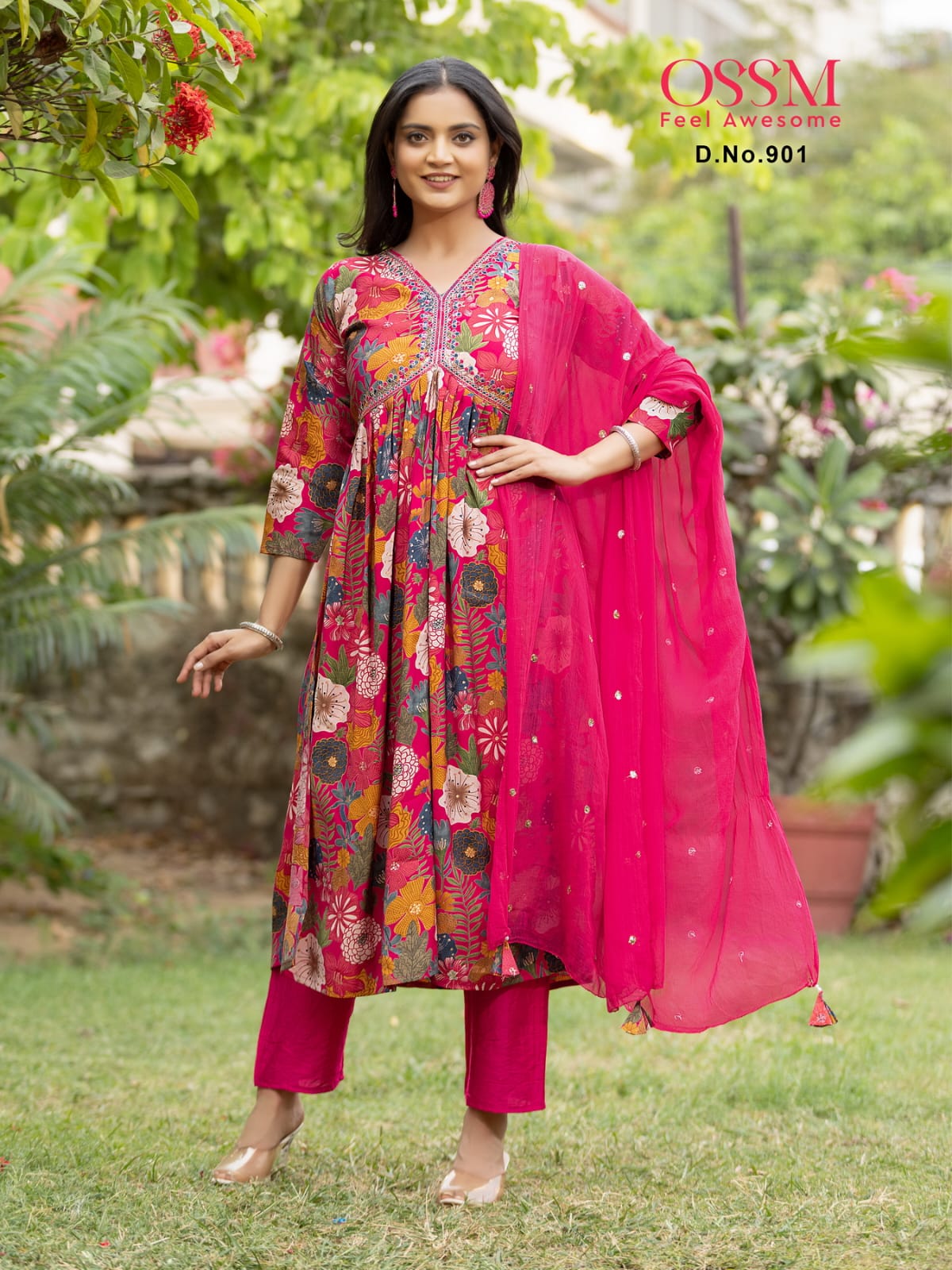Resham Vol 9 By Ossam Kurti With Bottom Dupatta Catalog