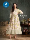 Madhu bala By Kaya Capsul Print With Foil Anarkali Gown Wholesale Market