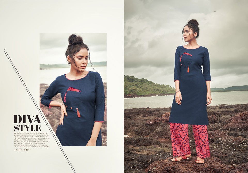 Nitisha Plazo 2 Casual Wear Stylish Designer Oarty Wear Kurti With Bottom