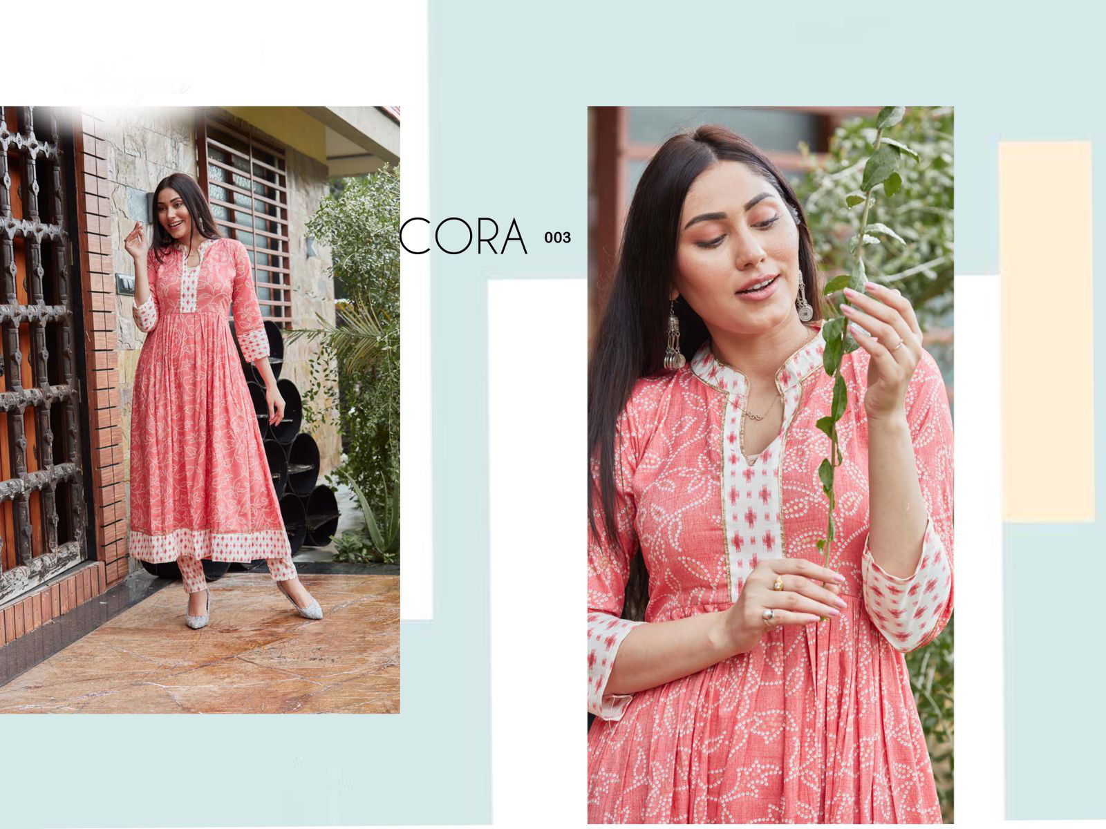 Cora Exclusive Fancy Party Wear Rayon Printed Kurti With Bottom Collection