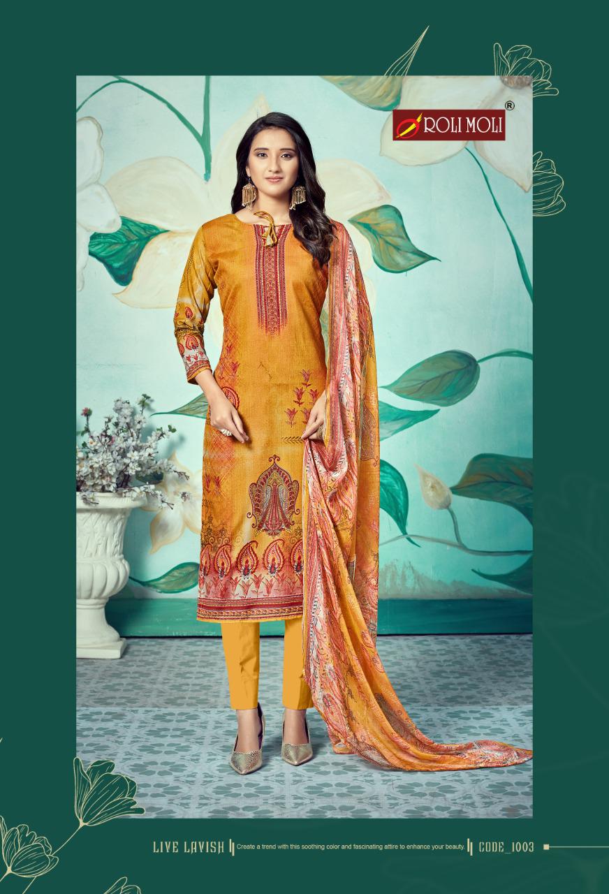 Roli Moli Mallika 6 fancy Casual Wear Heavy indo Designer Printed Designers Print with Sivorski  Diamond Dress Material Collection