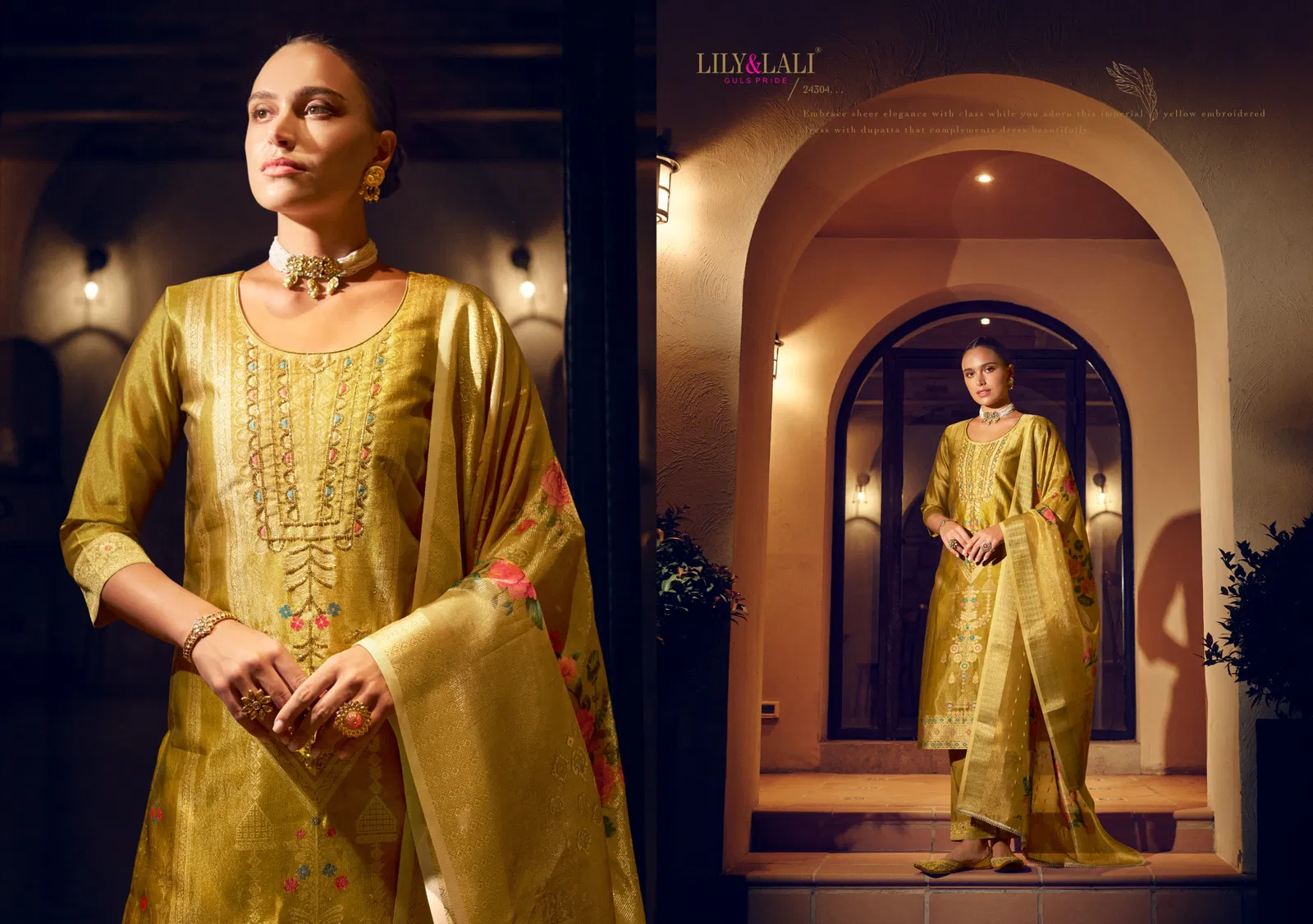 Faridan Vol 2 By Lily And Lali Kurti With Bottom Dupatta Suppliers In India