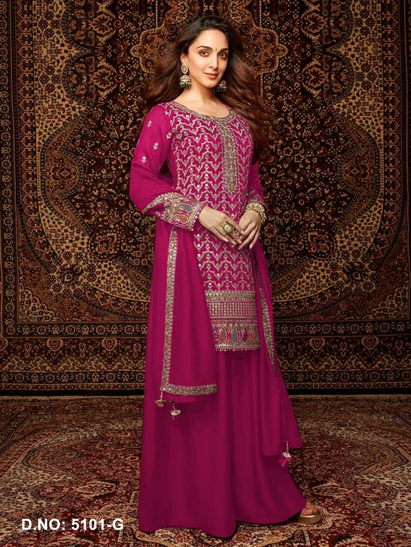 Kiara 5101 F To J Designer Chinon Embroidered Salwar Suits Bulk Orders In India