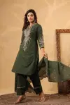 Naisha K 244 Cotton Embroidered Kurti With Bottom Dupatta Best Wholesale Shop In Surat