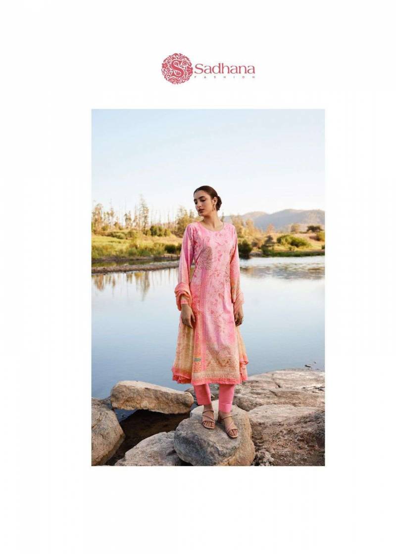 Raazia By Sadhana Lawn Cotton Digital Printed Dress Material Suppliers In India