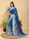 Scgt Gunjan B Linen Woven Jacquard Printed Fancy Saree