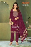 Sundari By Mukesh Malai Crepe Kurti With Bottom Dupatta Exporters In India